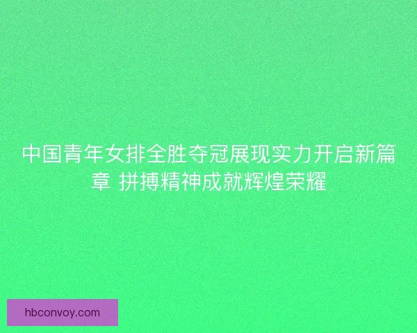 中国青年女排全胜夺冠展现实力开启新篇章 拼搏精神成就辉煌荣耀